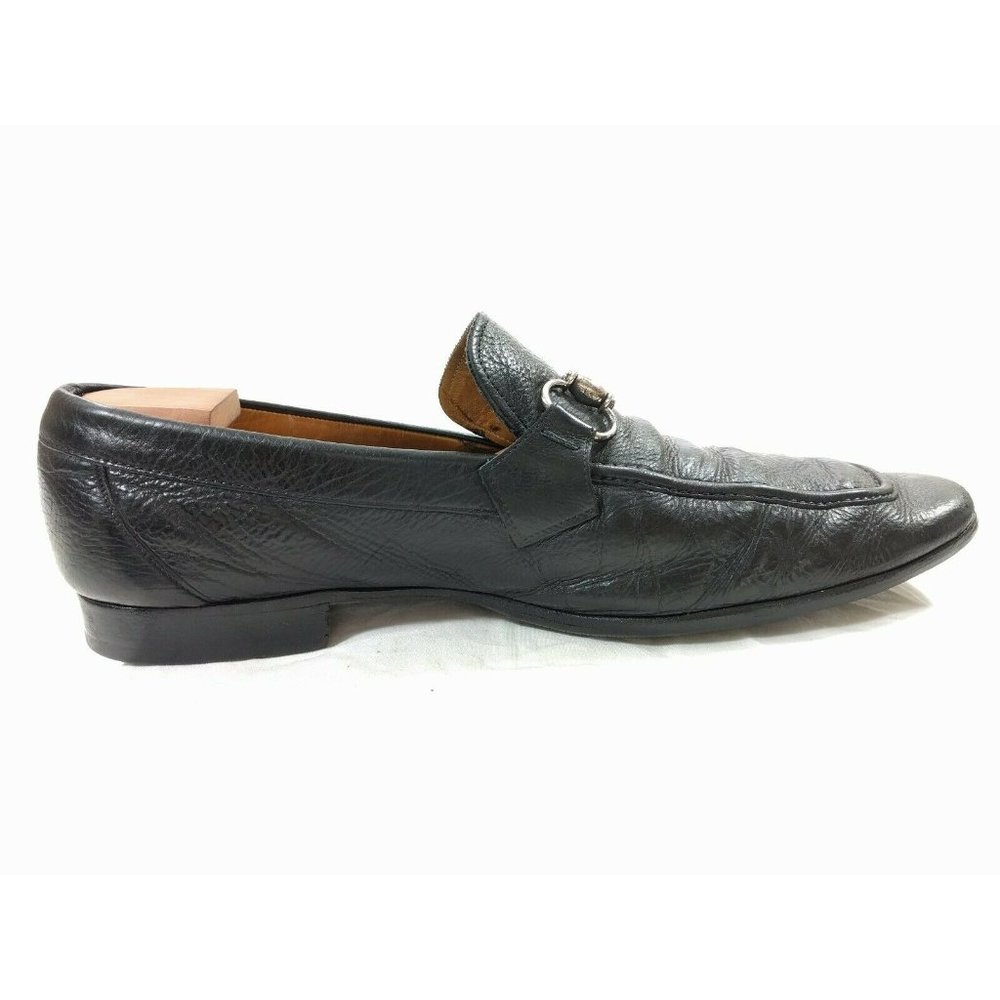 Magnanni 11631 Men Sz 12 M Black Pebbled Leather - Picture 4 of 11